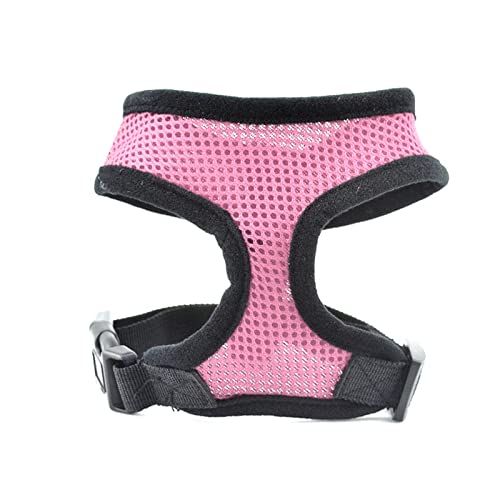 Hundegeschirr, Weste, Training, weiches Netzgewebe, Brustgurt (Farbe: Rosa, Größe: S) von PJRYC