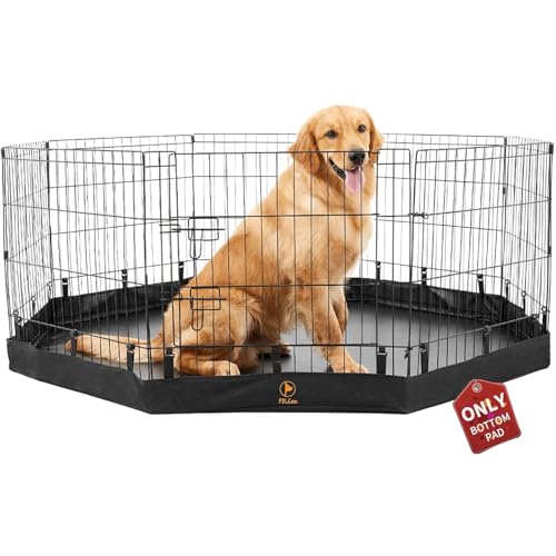 PJYuCien Hunde-Laufstall, Bodenpolster, passend für 61 cm große 8 Paneele, normale achteckige Metall-Übungsgehege, elastische Schnallenverbindungen, schwarz (Hinweis: Nur Boden, Laufstall nicht im PJYuCien Hunde-Laufstall, Bodenpolster, passend für 61 cm große 8 Paneele, normale achteckige Metall-Übungsgehege, elastische Schnallenverbindungen, schwarz (Hinweis: Nur Boden, Laufstall nicht im von PJYuCien