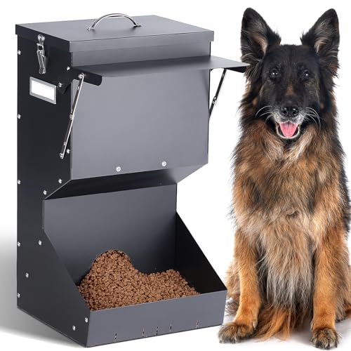 PKNYBZH Automatischer Hundefutterspender für große Rassen mit Deckel, 11,3 kg im Freien und im Inneren, Schwerkraft-Hundefutterspender und hängender, selbstfütternder Hundefutterspender, automatische PKNYBZH Automatischer Hundefutterspender für große Rassen mit Deckel, 11,3 kg im Freien und im Inneren, Schwerkraft-Hundefutterspender und hängender, selbstfütternder Hundefutterspender, automatische von PKNYBZH