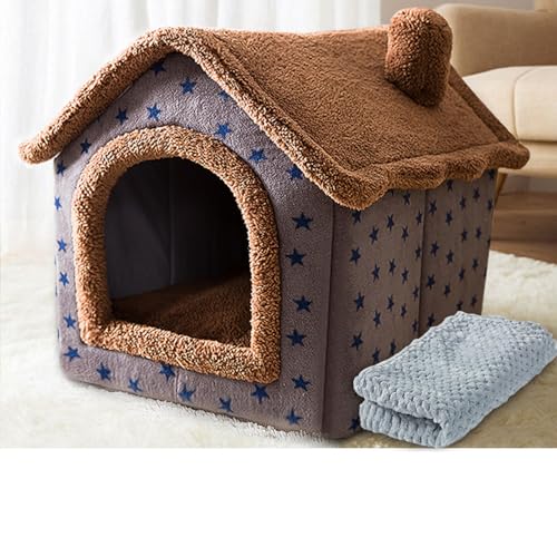 Katzenhaus für drinnen und draußen, gemütliches geschlossenes Haustiernest mit Decke, Katzenhaus und Hundebett mit Dach, (Kaffeehaus + Decke, S: 40 x 32 x 32 cm(Pet Weight<3.5KG)) Katzenhaus für drinnen und draußen, gemütliches geschlossenes Haustiernest mit Decke, Katzenhaus und Hundebett mit Dach, (Kaffeehaus + Decke, S: 40 x 32 x 32 cm(Pet Weight<3.5KG)) von PKRANZYHKAL