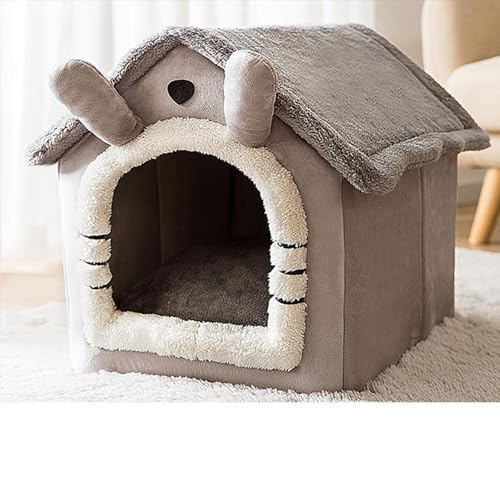 PKRANZYHKAL Katzenhaus für drinnen und draußen, gemütliches geschlossenes Haustiernest mit Decke, Katzenhaus und Hundebett mit Dach, (graue Katze, S: 40 x 32 x 32 cm(Pet Weight<3.5KG)) PKRANZYHKAL Katzenhaus für drinnen und draußen, gemütliches geschlossenes Haustiernest mit Decke, Katzenhaus und Hundebett mit Dach, (graue Katze, S: 40 x 32 x 32 cm(Pet Weight<3.5KG)) von PKRANZYHKAL