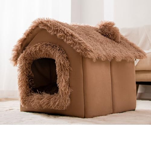 Katzenhaus für drinnen und draußen, gemütliches geschlossenes Haustiernest mit Decke, Katzenhütte und Hundebett mit Dach, (braunes Schneehaus, S: 40 x 32 x 32 cm(Pet Weight<3.5KG)) Katzenhaus für drinnen und draußen, gemütliches geschlossenes Haustiernest mit Decke, Katzenhütte und Hundebett mit Dach, (braunes Schneehaus, S: 40 x 32 x 32 cm(Pet Weight<3.5KG)) von PKRANZYHKAL