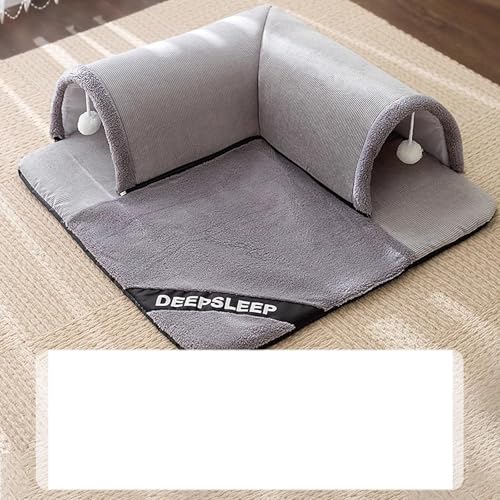 PKRANZYHKAL Katzenbett - Gemütliches Katzennest Bett & Schlafsack für Hauskatzen, Kätzchenbett mit Tunneldesign, Spiel- und Schlafbereich mit Mehreren Eingängen, Milo Grau, L (6-10 (13.2-22.05lb)) PKRANZYHKAL Katzenbett - Gemütliches Katzennest Bett & Schlafsack für Hauskatzen, Kätzchenbett mit Tunneldesign, Spiel- und Schlafbereich mit Mehreren Eingängen, Milo Grau, L (6-10 (13.2-22.05lb)) von PKRANZYHKAL
