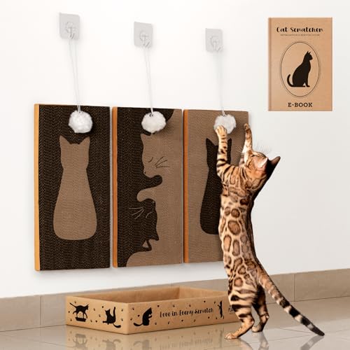 Kratzbaum für Katzen, wendbar, starker Klebstoff, elegantes Design, frische Katzenminze, Spielzeug inklusive, einfache Installation / Entfernung Kratzbaum für Katzen, wendbar, starker Klebstoff, elegantes Design, frische Katzenminze, Spielzeug inklusive, einfache Installation / Entfernung von PLANET HOUSE