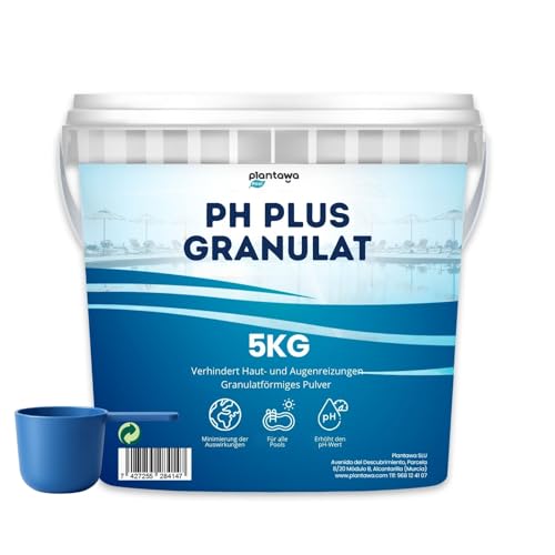 PLANTAWA pH Plus Granulat 5 kg | pH-Wert-Booster für Pool & Spa | Schnelle pH-Korrektur für stabiles Wasser | Geeignet für alle Schwimmbadarten | Hochlösliches Pulver PLANTAWA pH Plus Granulat 5 kg | pH-Wert-Booster für Pool & Spa | Schnelle pH-Korrektur für stabiles Wasser | Geeignet für alle Schwimmbadarten | Hochlösliches Pulver von PLANTAWA