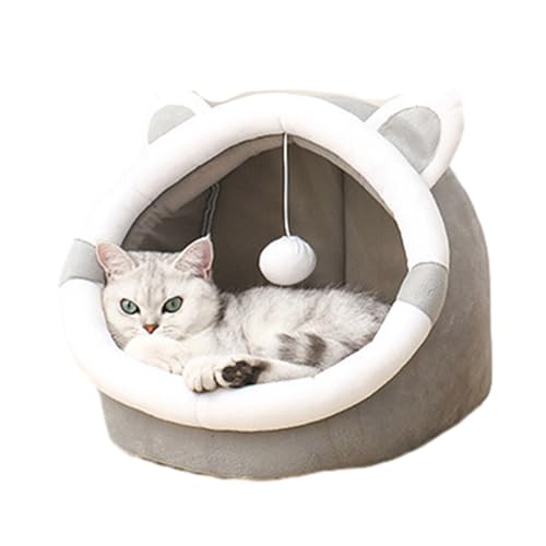 PLCPDM Abnehmbares Katzenohrenhaus Warmes Schlafbett Lebensraumkissen Nest Hundebedarf PLCPDM Abnehmbares Katzenohrenhaus Warmes Schlafbett Lebensraumkissen Nest Hundebedarf von PLCPDM