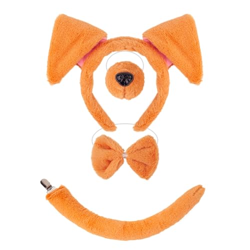 Animal Dog Kostüme Set Accessoires Schönes Hund Ohren Stirnband Mit Schwanz Tutu Röcken Für Halloween Kostüm Cosplay Party Halloween Cosplay Kostüm von PLCPDM