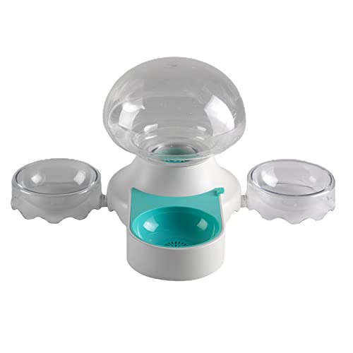 Katzen Wasserbrunnen Leise 2100ml Automatischer Haustier Hund Wasserspender Futterspender mit Futternäpfen für verschiedene Haustiere Indoor von PLCPDM