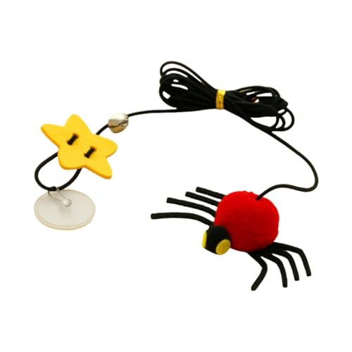 PLCPDM Swinging Hanging Elasticity Rope Playing Stick Bells Spiders Durability Cats Plaything for Indoor Cats PLCPDM Swinging Hanging Elasticity Rope Playing Stick Bells Spiders Durability Cats Plaything for Indoor Cats von PLCPDM