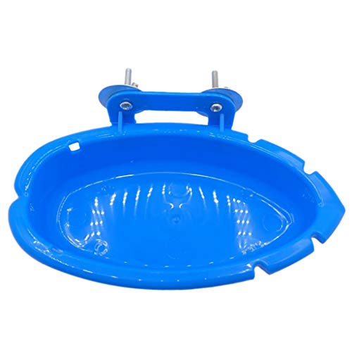 PLCPDM Vogelbad Käfig Haustier Hängende Wasserbad Badewanne Vogelkäfig Zubehör Für Innenbad Pet Reinigung Käfig Zubehör Feederbox von PLCPDM