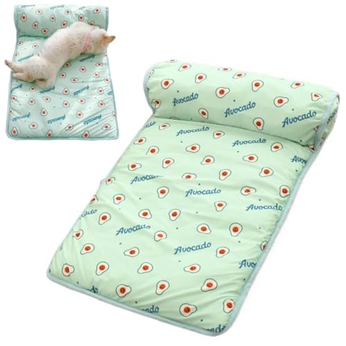 PLGEBR Haustier-Eisseiden-Nestmatte, kühlendes Hundebett für den Sommer, bequemes Kissen, rutschfeste Kissen Kätzchen-Welpenunterlage, mit Hundeschlafmatte PLGEBR Haustier-Eisseiden-Nestmatte, kühlendes Hundebett für den Sommer, bequemes Kissen, rutschfeste Kissen Kätzchen-Welpenunterlage, mit Hundeschlafmatte von PLGEBR