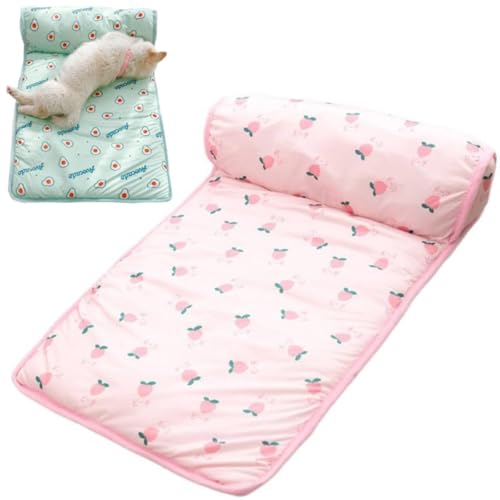 PLGEBR Kühlendes Hundebett für den Sommer, bequemes Kissen, rutschfest, für Kätzchen und Welpen, Schlafmatte für Hunde, sü Cartoon-Muster, mit Kissen Haustiersofa PLGEBR Kühlendes Hundebett für den Sommer, bequemes Kissen, rutschfest, für Kätzchen und Welpen, Schlafmatte für Hunde, sü Cartoon-Muster, mit Kissen Haustiersofa von PLGEBR