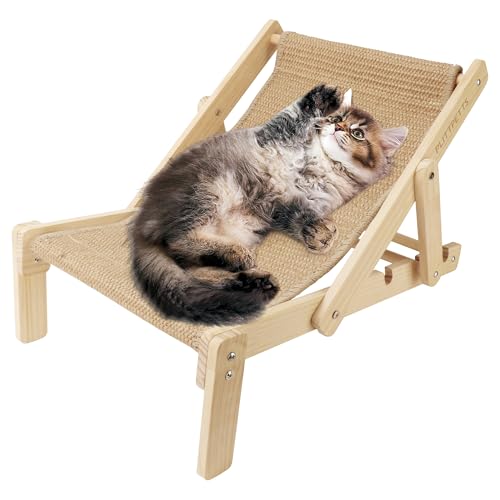 PLITTPETTS Sisal Katzenstuhl für Indoor Katzen, 4 Höhen Verstellbar Katzenliege, Katze Sisal Stuhl, Solide Holzstruktur Katzenhängematte mit Sisalmatte, Katzenkratzlounge für Kleine Mittlere Katzen PLITTPETTS Sisal Katzenstuhl für Indoor Katzen, 4 Höhen Verstellbar Katzenliege, Katze Sisal Stuhl, Solide Holzstruktur Katzenhängematte mit Sisalmatte, Katzenkratzlounge für Kleine Mittlere Katzen von PLITTPETTS