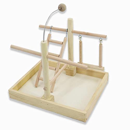 Vogelschaukel Papageien Käfig Spielzeug Schaukel Funfair Holzleiter Training für kleine Vögel Papageien Playstand Vogelschaukel für Käfig von PLMN