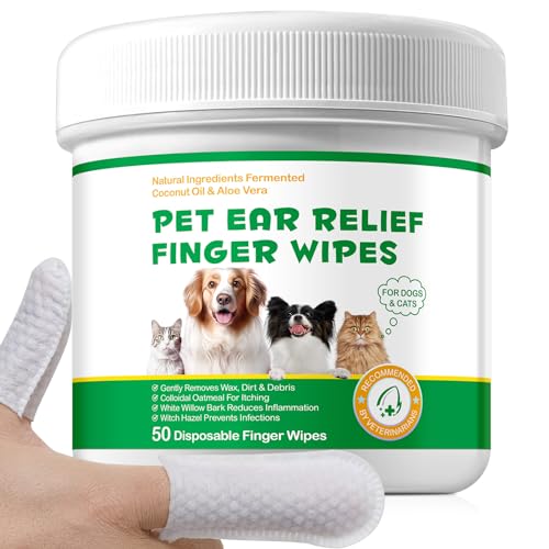 Hundeohrtücher mit Fingerpolstern, Biologisch Abbaubare Ohrentücher für Hunde, Sanft und Effektiv, Hundeohrtücher zur Ohrenreinigung, Sowohl für Katzen als auch für Hunde Hundeohrtücher mit Fingerpolstern, Biologisch Abbaubare Ohrentücher für Hunde, Sanft und Effektiv, Hundeohrtücher zur Ohrenreinigung, Sowohl für Katzen als auch für Hunde von PLOBRT