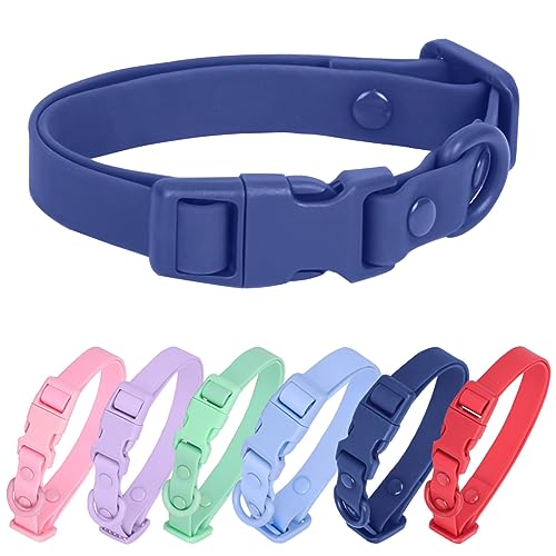 Wasserdichtes Hundehalsband, weiches Gummihalsband mit beschichtetem Gurtband, bequem, verstellbar, Welpenhalsbänder für kleine, mittelgroße und große Haustiere Wasserdichtes Hundehalsband, weiches Gummihalsband mit beschichtetem Gurtband, bequem, verstellbar, Welpenhalsbänder für kleine, mittelgroße und große Haustiere von PLOJOP