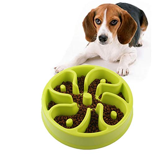 Hundenapf Antischlingnapf Hunde Interaktive Hundefutterautomaten Hund Anti Choke Bowl Hund Puzzle Feeder Labyrinth interaktive Katze Schüssel Green von PLUS PO