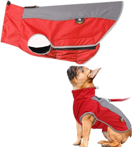 Plus PO Hund Regenmantel Kleiner Hund Wasserdichter Regenmantel Hund Regenmantel Hund Voller Regenmantel Red,M von PLUS PO