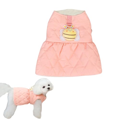 Hunde Wintermantel,Hundemantel Winter,Hundepullover Kleine Hunde,Wintermantel für Hunde mit süßer Biene,Baumwollrock für Haustiere Perfekt für Kaltes Wetter Hunde Wintermantel,Hundemantel Winter,Hundepullover Kleine Hunde,Wintermantel für Hunde mit süßer Biene,Baumwollrock für Haustiere Perfekt für Kaltes Wetter von PLUSHCEWT