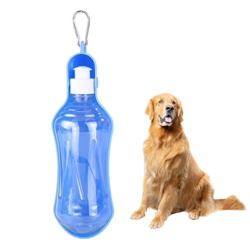 Hund Wasserflasche,500 ml Hund gehen Reiseflasche,Tragbarer Welpen Wasserspender,Leck Proof Hund Trinken Feeder für Haustiere im Freien Wandern,Wandern,Reisen von PLUSHCEWT