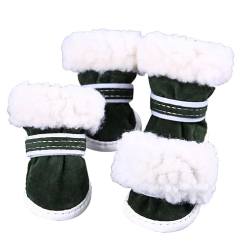 PLUSHCEWT Hundeschuhe für verletzte Pfoten, Spazierengehen, verstellbar, waschbar, rutschfest, für mittelgroße und kleine Hunde, 4 Stück, Dunkelgrün, Größe 5 PLUSHCEWT Hundeschuhe für verletzte Pfoten, Spazierengehen, verstellbar, waschbar, rutschfest, für mittelgroße und kleine Hunde, 4 Stück, Dunkelgrün, Größe 5 von PLUSHCEWT