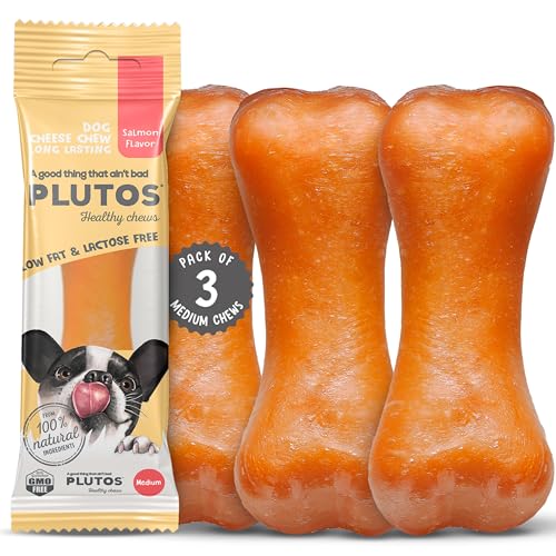 Käse und Lachs Kauknochen für Hunde | Käseknochen Hund aus Käse und Lachs | Langanhaltende Kausnacks für Hunde jeder Größe | Käsestangen | Gesunde Hund Knochen für Zahnpflege und Kauspaß Käse und Lachs Kauknochen für Hunde | Käseknochen Hund aus Käse und Lachs | Langanhaltende Kausnacks für Hunde jeder Größe | Käsestangen | Gesunde Hund Knochen für Zahnpflege und Kauspaß von PLUTOS