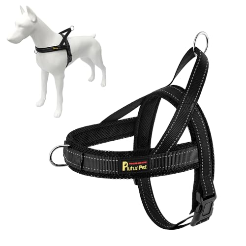 Plutus Pet Hundegeschirr ohne Ziehen mit atmungsaktivem Netzgewebe, verstellbar, reflektierend, ausbruchsicher, Hundegeschirr, schnelle Passform für kleine, mittelgroße und große Hunde (XXS, schwarz) Plutus Pet Hundegeschirr ohne Ziehen mit atmungsaktivem Netzgewebe, verstellbar, reflektierend, ausbruchsicher, Hundegeschirr, schnelle Passform für kleine, mittelgroße und große Hunde (XXS, schwarz) von PLUTUS PET