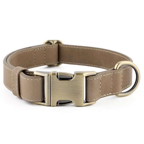 Plutus Pet Hundehalsband aus echtem Leder, verstellbares Haustierhalsband mit Schnellverschluss-Metallschnalle, weiches Echtleder für kleine, mittelgroße und große Hunde, strapazierfähig und Plutus Pet Hundehalsband aus echtem Leder, verstellbares Haustierhalsband mit Schnellverschluss-Metallschnalle, weiches Echtleder für kleine, mittelgroße und große Hunde, strapazierfähig und von PLUTUS PET