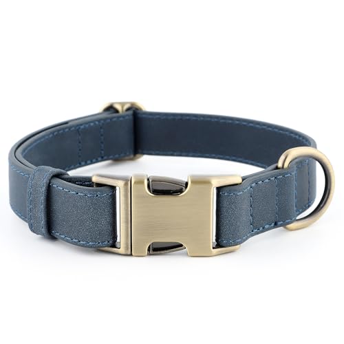 Plutus Pet Hundehalsband aus echtem Leder, verstellbares Haustierhalsband mit Schnellverschluss-Metallschnalle, weiches Echtleder für kleine, mittelgroße und große Hunde, strapazierfähig und Plutus Pet Hundehalsband aus echtem Leder, verstellbares Haustierhalsband mit Schnellverschluss-Metallschnalle, weiches Echtleder für kleine, mittelgroße und große Hunde, strapazierfähig und von PLUTUS PET
