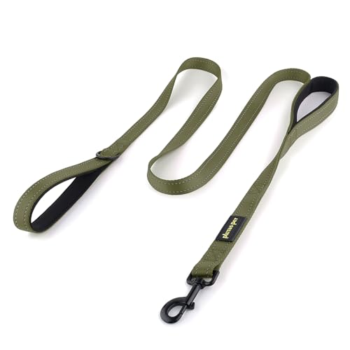Plutus Pet Hundeleine mit doppeltem Griff, strapazierfähig, reflektierend, Doppelgriff, für Sicherheitstraining, für mittelgroße und große Hunde, 2 Griffleinen, Ranger Green Plutus Pet Hundeleine mit doppeltem Griff, strapazierfähig, reflektierend, Doppelgriff, für Sicherheitstraining, für mittelgroße und große Hunde, 2 Griffleinen, Ranger Green von PLUTUS PET