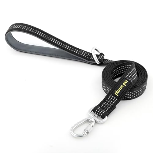 Plutus Pet Robuste Hundeleine mit abschließbarem Aluminium-Karabiner, 1,2 m lang, doppelseitiges, reflektierendes Nylon, gepolsterter Griff, für Welpen, kleine, mittelgroße und große Hunde, Schwarz, 2 Plutus Pet Robuste Hundeleine mit abschließbarem Aluminium-Karabiner, 1,2 m lang, doppelseitiges, reflektierendes Nylon, gepolsterter Griff, für Welpen, kleine, mittelgroße und große Hunde, Schwarz, 2 von PLUTUS PET