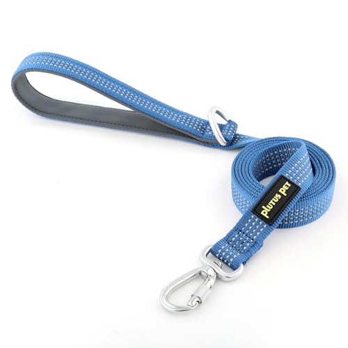 Plutus Pet Robuste Hundeleine mit abschließbarem Aluminium-Karabiner, 1,2 m lang, doppelseitiges, reflektierendes Nylon, gepolsterter Griff, für Welpen, kleine, mittelgroße und große Hunde, Blau, 2,5 Plutus Pet Robuste Hundeleine mit abschließbarem Aluminium-Karabiner, 1,2 m lang, doppelseitiges, reflektierendes Nylon, gepolsterter Griff, für Welpen, kleine, mittelgroße und große Hunde, Blau, 2,5 von PLUTUS PET