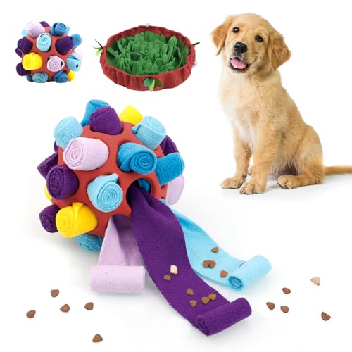 PLYFOU 2 Pack Schnüffelball für Hunde, interaktives Hundespielzeug, Training natürliche Futtersuchfähigkeiten, Hundefütterungstraining, Haustier-Puzzle-Spielzeug, Hundefutterball für von PLYFOU