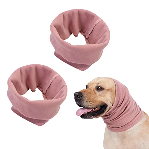 PMELCXD 2 Stück Ohrenschützer für Hunde, Weiches Baumwollmaterial Ohrenschützer Head Cover Hund Hunde-Gehörschutz zum Warmhalten Schönheit Geräuschreduzierung Entspannung (Mittlere) von PMELCXD
