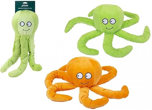 Crufts Quietschendes Plüsch-Oktopus-Spielzeug, groß, sortiert von PMS