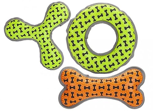 Crufts Robustes Spielzeug mit Quietscher, 3 verschiedene Farben von PMS