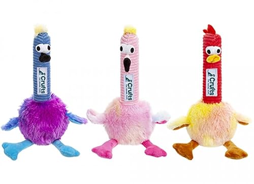 Crusfts Quietschendes Plüsch-Vogelspielzeug, 3 Farben von PMS