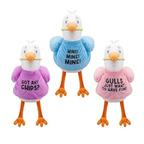 PMS Gully Möwe mit Neon-Oberseite, 26 cm, Plüschtier (Stile variieren) von PMS