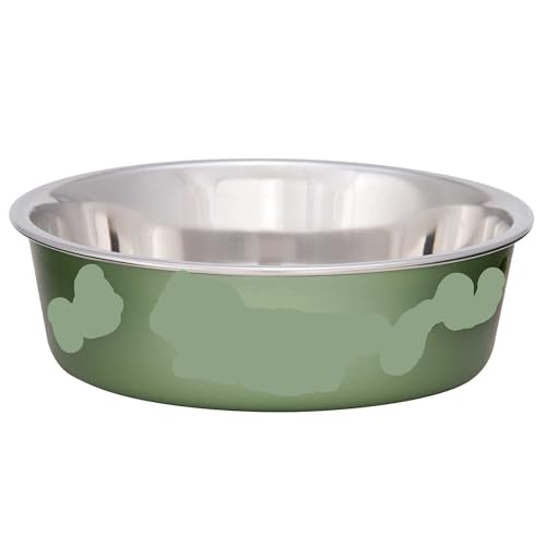 - Futternapf für Hunde, kein Kippen, Edelstahl, rutschfest, auslaufsicher, Größe M, Blaubeerblau (Artischocke, L) von PMVRTHQV