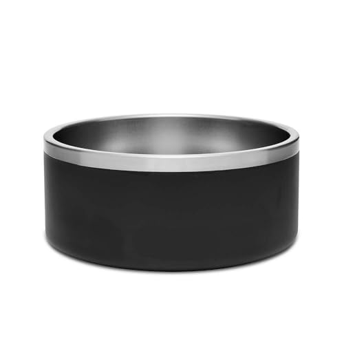 Rutschfester Futternapf aus Edelstahl, fasst 1,8 l, Schwarz Rutschfester Futternapf aus Edelstahl, fasst 1,8 l, Schwarz von PMVRTHQV