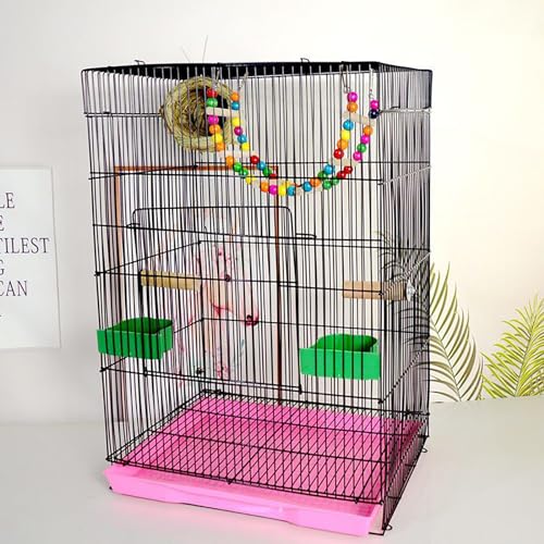 POCDOKYZ Multifunktionaler Großer Vogelkäfig, Transparenter Vordergrund-Vogelkäfig mit Futterkasten und Bodenschale, Geeignet für Kleine und Mittelgroße Vögel POCDOKYZ Multifunktionaler Großer Vogelkäfig, Transparenter Vordergrund-Vogelkäfig mit Futterkasten und Bodenschale, Geeignet für Kleine und Mittelgroße Vögel von POCDOKYZ
