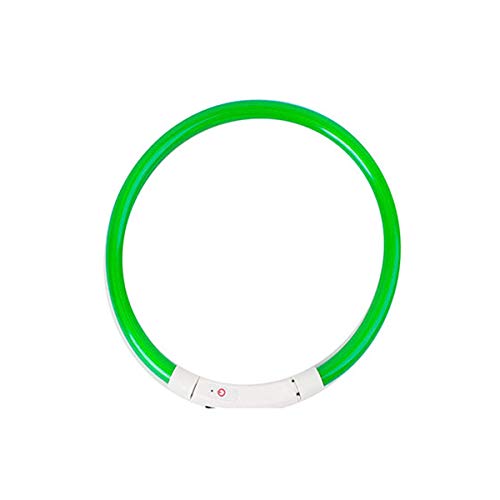 POCKETMAN LED-Hundehalsband USB wiederaufladbares Glow-in-The-Dark-LED-Haustierhalsband Wasserdichtes schneidbares LED-Halsband für große mittelgroße kleine Katzen und Hunde (Grün) von POCKETMAN