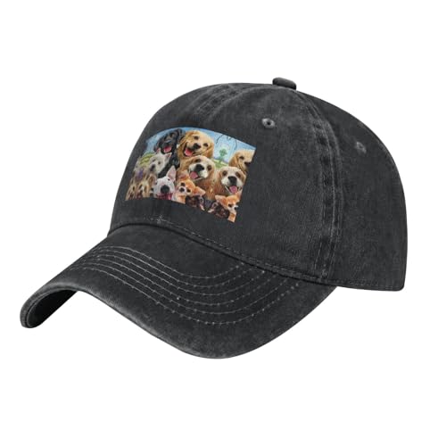 Baseballmütze für Hunde und Erwachsene, Cowboy-Motiv, für Väter, LKW-Fahrer, täglicher Baseballhut Baseballmütze für Hunde und Erwachsene, Cowboy-Motiv, für Väter, LKW-Fahrer, täglicher Baseballhut von POCUK