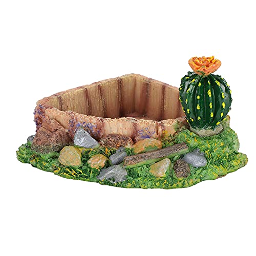 Harz Reptilienwasserschale - Öko - freundliches Material, Nicht - und haltbar, glatt einfach - sauber innen, für kleine Haustierreptilien und Amphibien, Moderate Höhe, glasierte Harz Reptilienwasserschale - Öko - freundliches Material, Nicht - und haltbar, glatt einfach - sauber innen, für kleine Haustierreptilien und Amphibien, Moderate Höhe, glasierte von PODSJD