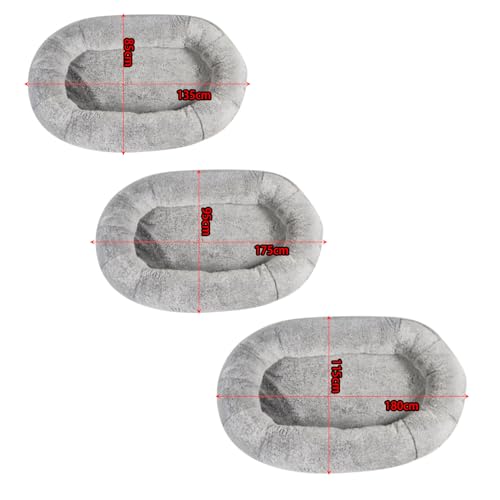 PODSJD Hundebett faltbar waschbar 80x60 cm weiche Kaninchenfell Optik rutschfest mit Tasche (135 cm lang) von PODSJD