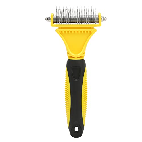 PODSJD Pet Deshedding Com Com - doppelseitige 12- und 23 Zähne, effektiver Mattenschalter, sicherer Edelstahl für empfindliche Haut, ergonomischer Griff für den komfortablen Gebrauch, von PODSJD