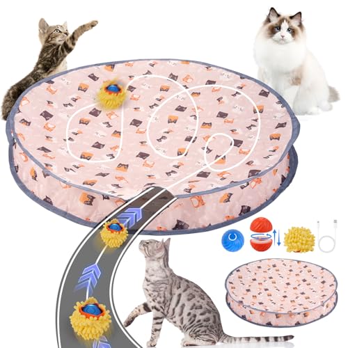POFIBO Interaktives Katzenspielzeug Ball – 360° Katzenball Elektrisch mit USB-Aufladung, 2 Modi zur Förderung des Jagdinstinkts, für Hunde und Katzen Aller Größen und Altersstufen geeignet von POFIBO