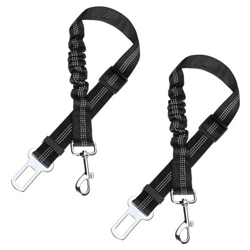 Hunde-Sicherheitsgurte für Autos, verstellbares elastisches Bungee-Geschirr mit 360° drehbarem Clip, robuste Auto-Sicherheitsfesseln für kleine bis große Hunde, einfache Installation und Hunde-Sicherheitsgurte für Autos, verstellbares elastisches Bungee-Geschirr mit 360° drehbarem Clip, robuste Auto-Sicherheitsfesseln für kleine bis große Hunde, einfache Installation und von POHOVE