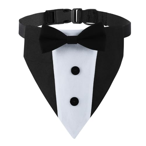 Verstellbarer Hunde-Smoking, Hunde-Smoking, schwarz, verstellbar mit Fliege und Krawatte, Hundekostüm für kleine, große Hunde, Hochzeit, Verlobung und Geburtstag. Verstellbarer Hunde-Smoking, Hunde-Smoking, schwarz, verstellbar mit Fliege und Krawatte, Hundekostüm für kleine, große Hunde, Hochzeit, Verlobung und Geburtstag. von POHOVE