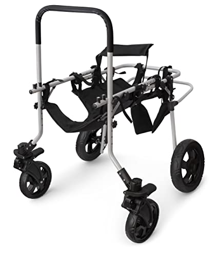 Doghelper Rollstuhl für Hunde Hunderollstuhl Gehhilfe 4x4 Beine Hund Tierlaufrad Groß XL von Doghelper